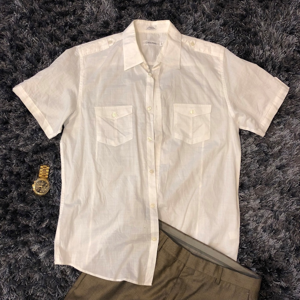 Calvin Klein white button down